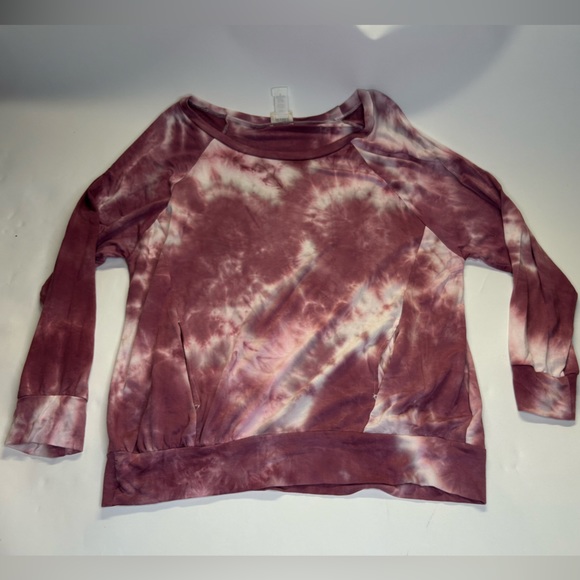 Bibi Tie Dye Crewneck Tunic Sweater with Pockets - Picture 11 of 13